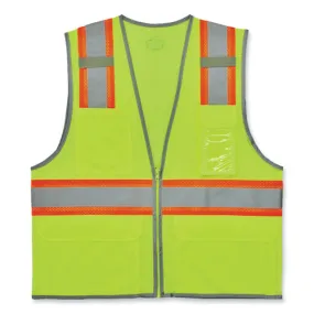 Glowear 8246z-s Single Size Class 2 Two-tone Mesh Vest, Polyester, 2x-large, Lime