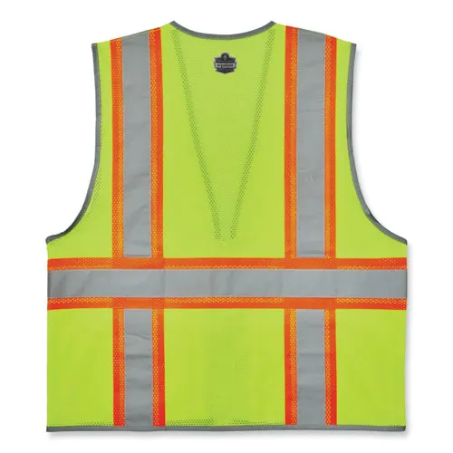 Glowear 8246z-s Single Size Class 2 Two-tone Mesh Vest, Polyester, 2x-large, Lime