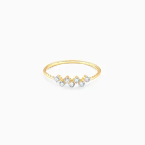 Gold Shimmering Stackable Diamond Ring