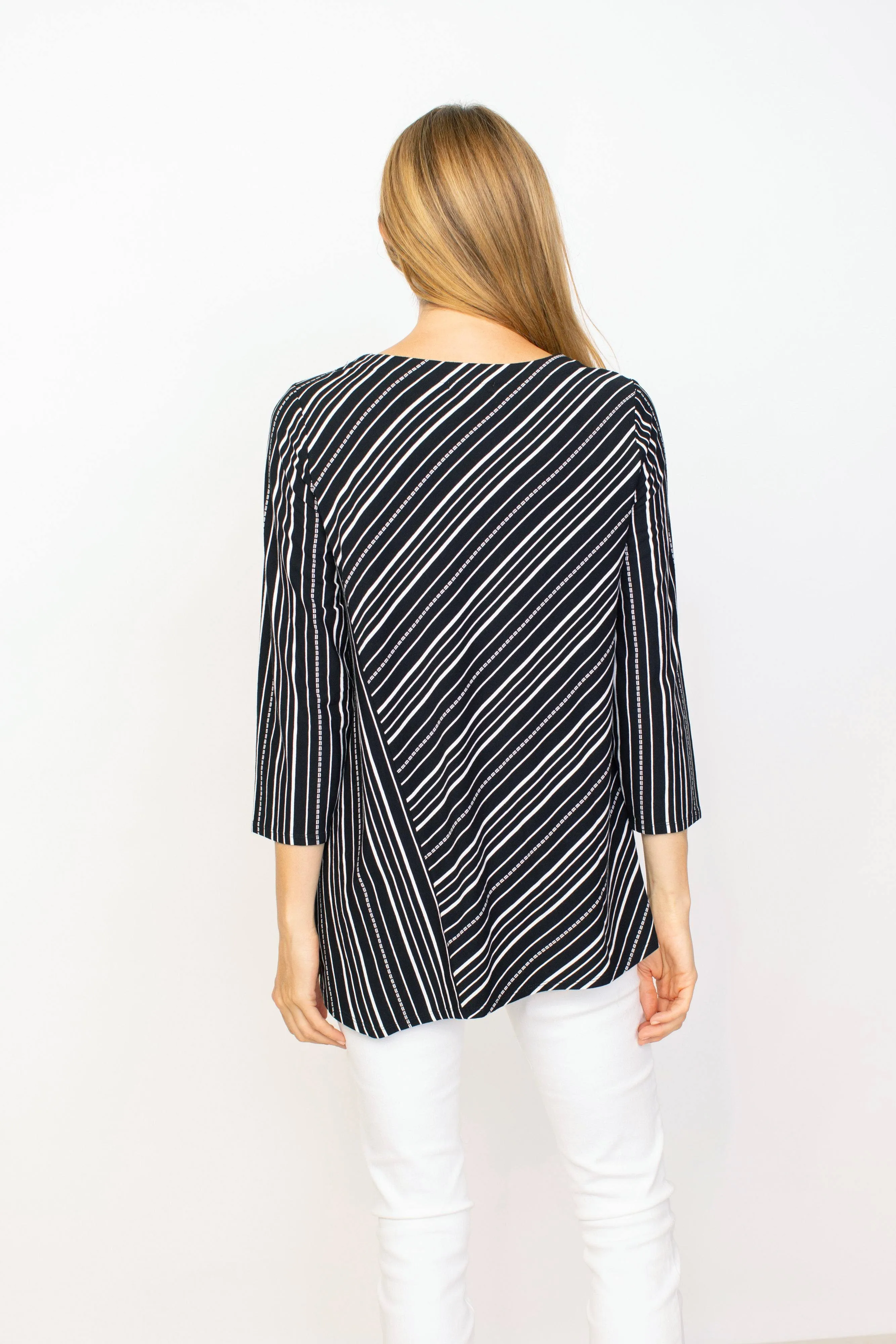 Habitat Sale, 55130 Angled Tunic, Black 50% Off Regular Price