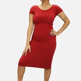 Hearts N Hips SHORT SLEEVE MIDI DRESS