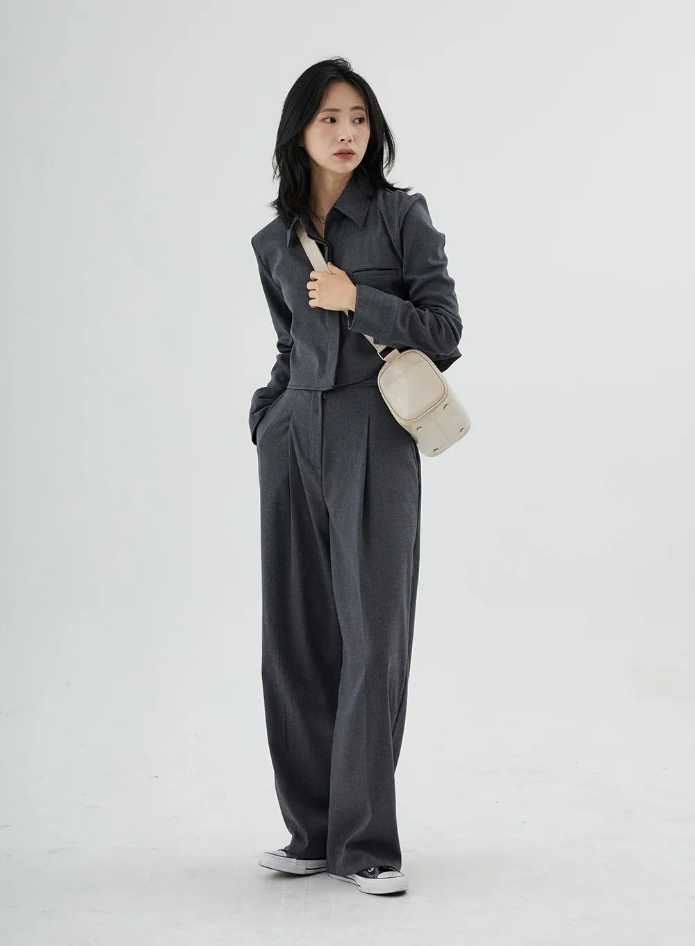 High Waist Maxi Tailored Pants ON11