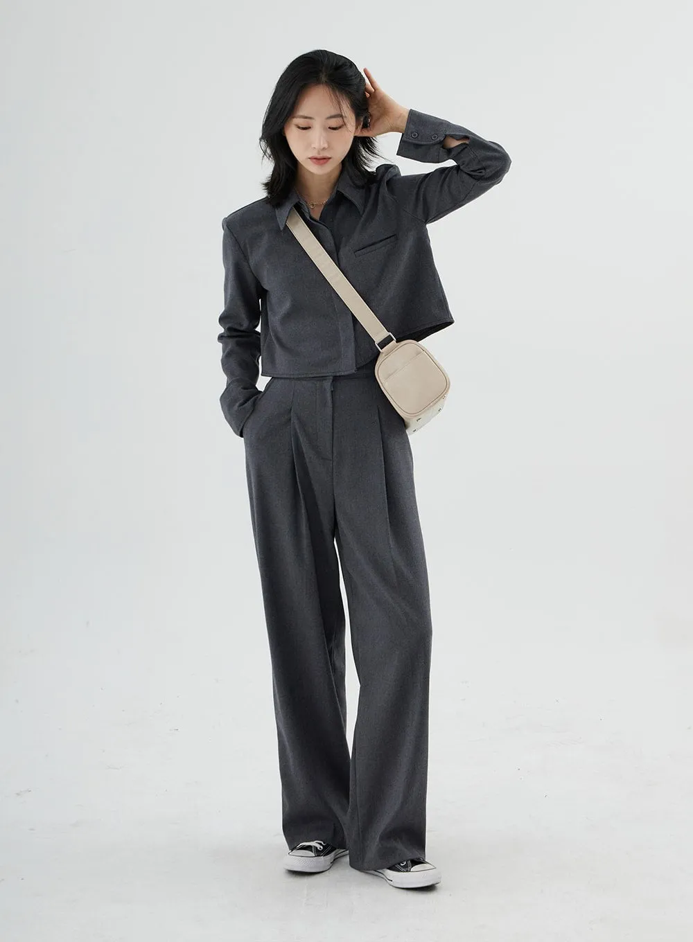 High Waist Maxi Tailored Pants ON11