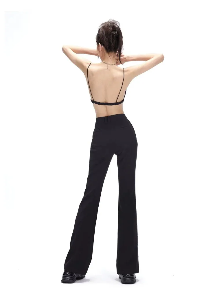 High waist slim casual pants【s0000006711】