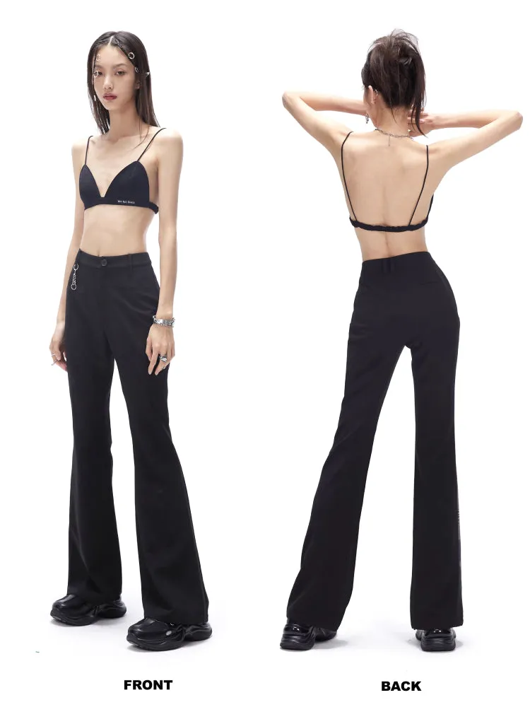 High waist slim casual pants【s0000006711】