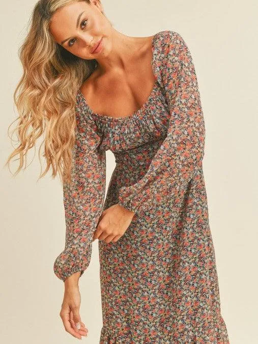 Imagine That Sweetheart Floral Midi Dress