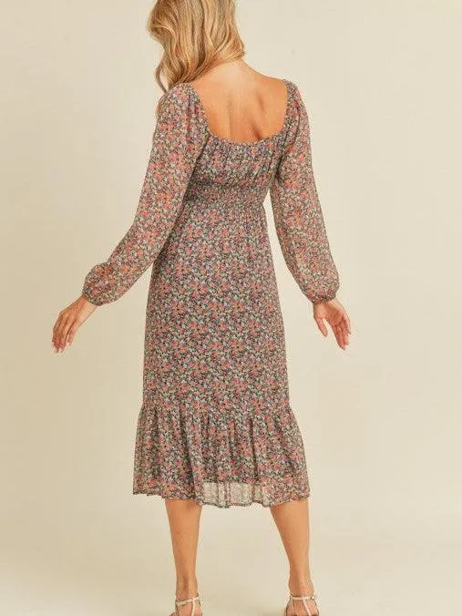 Imagine That Sweetheart Floral Midi Dress