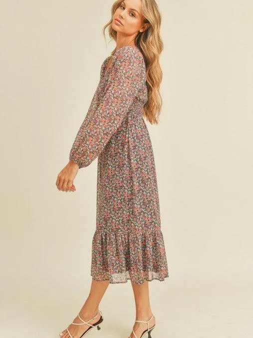 Imagine That Sweetheart Floral Midi Dress