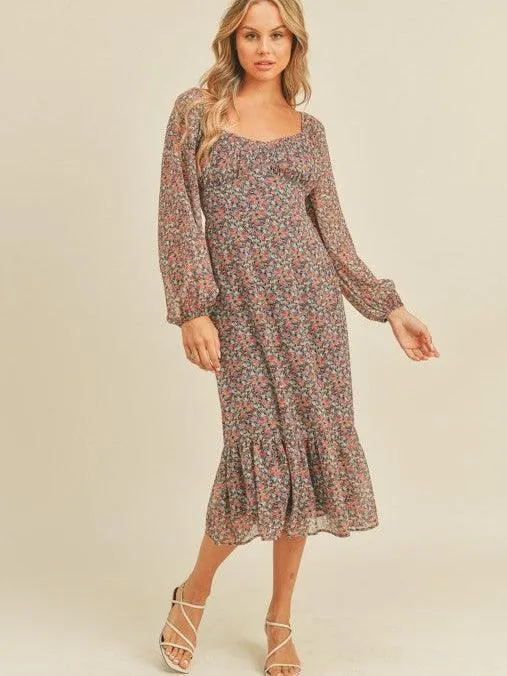 Imagine That Sweetheart Floral Midi Dress