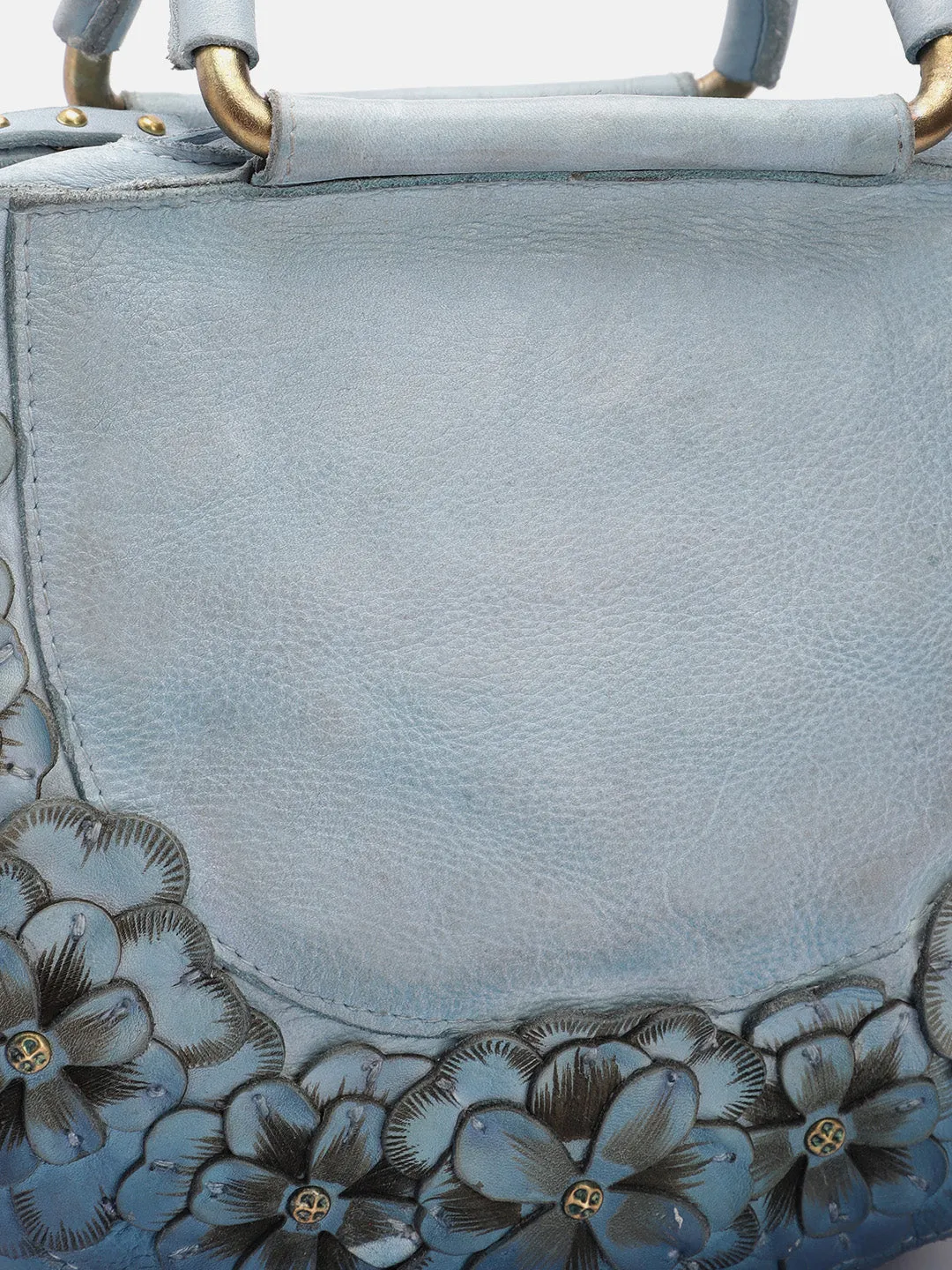 Introducing Azure Aster Luxe: Blue Leather Crossbody Perfection