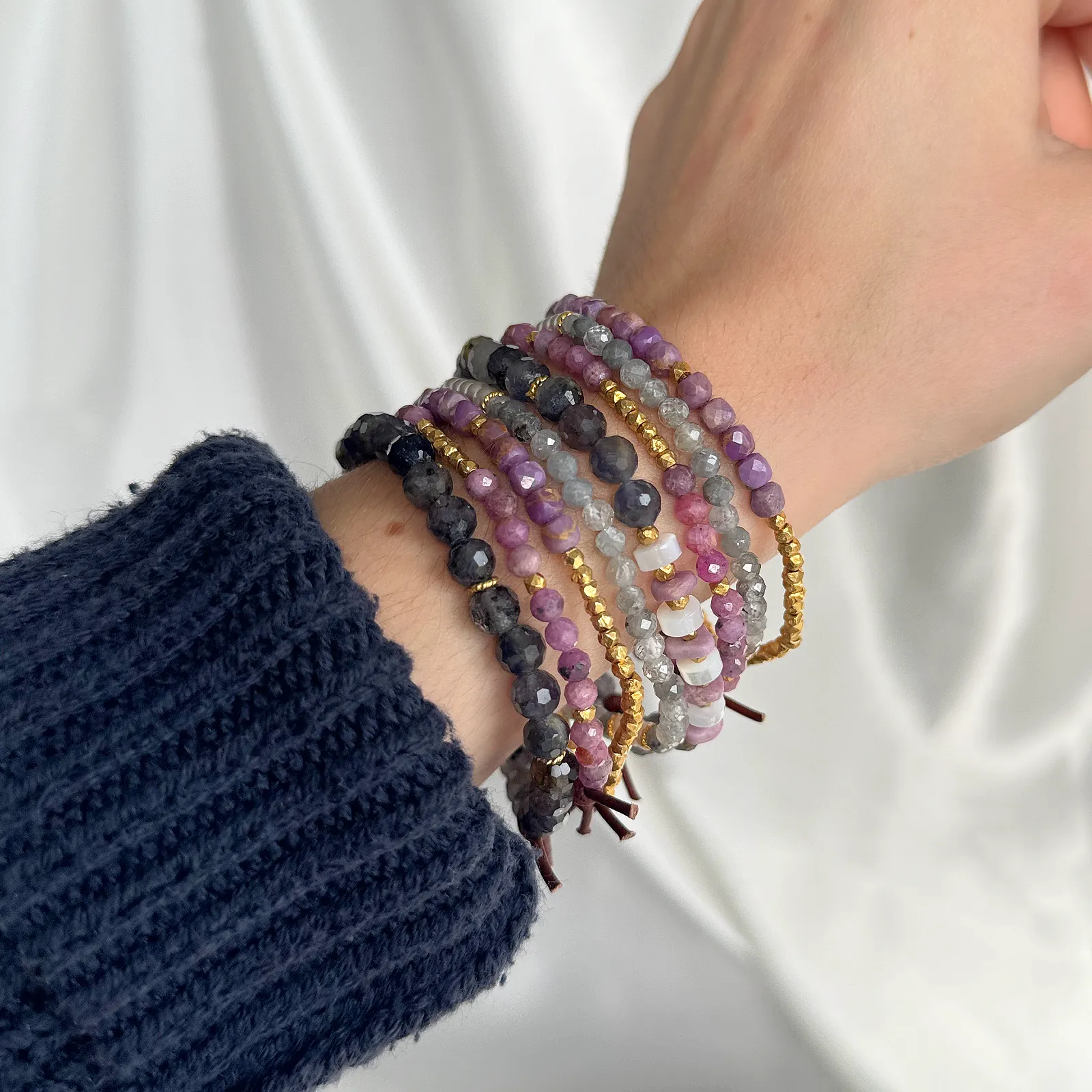 Iolite & Mother of Pearl Mini Bracelet | 2024 Holiday Exclusive