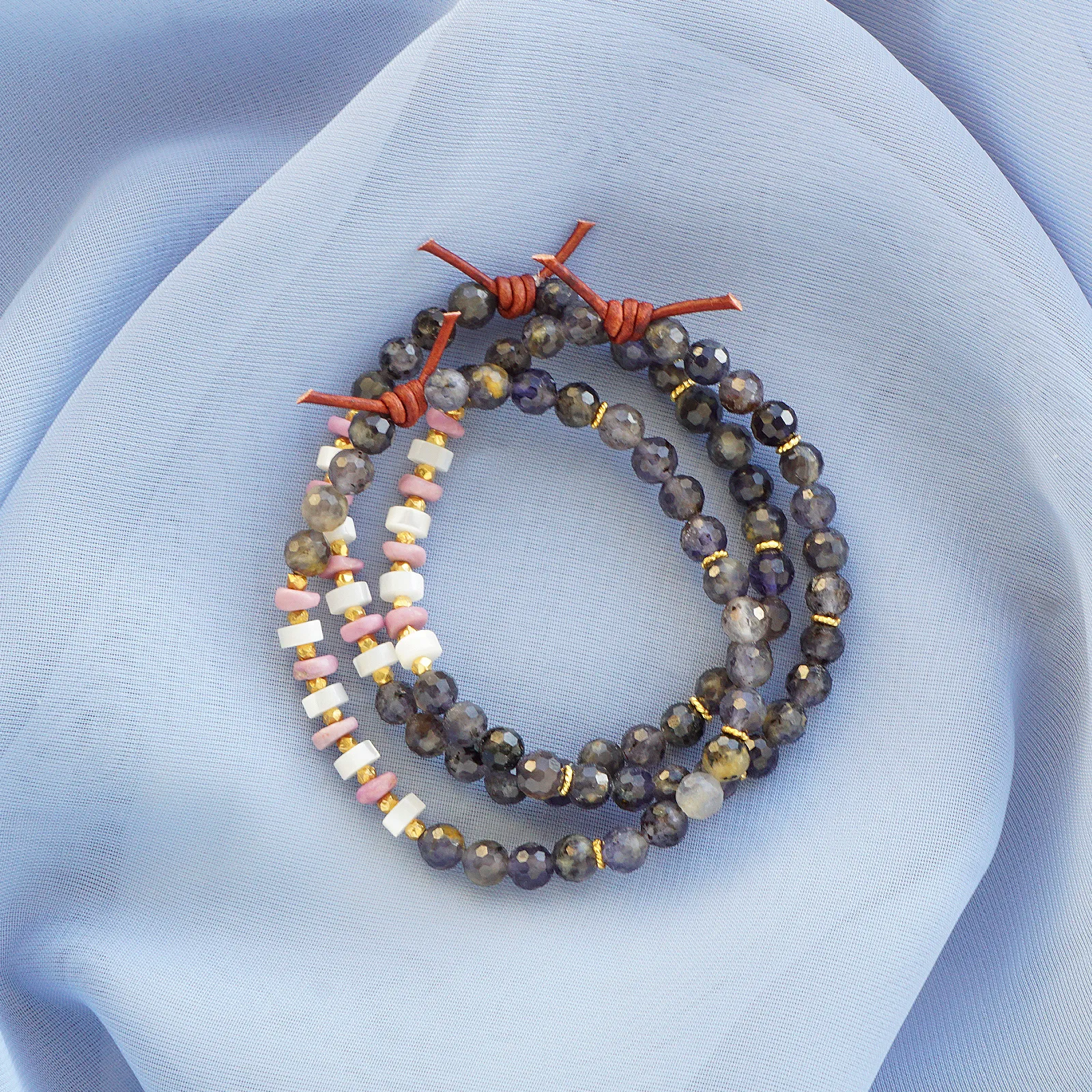 Iolite & Mother of Pearl Mini Bracelet | 2024 Holiday Exclusive