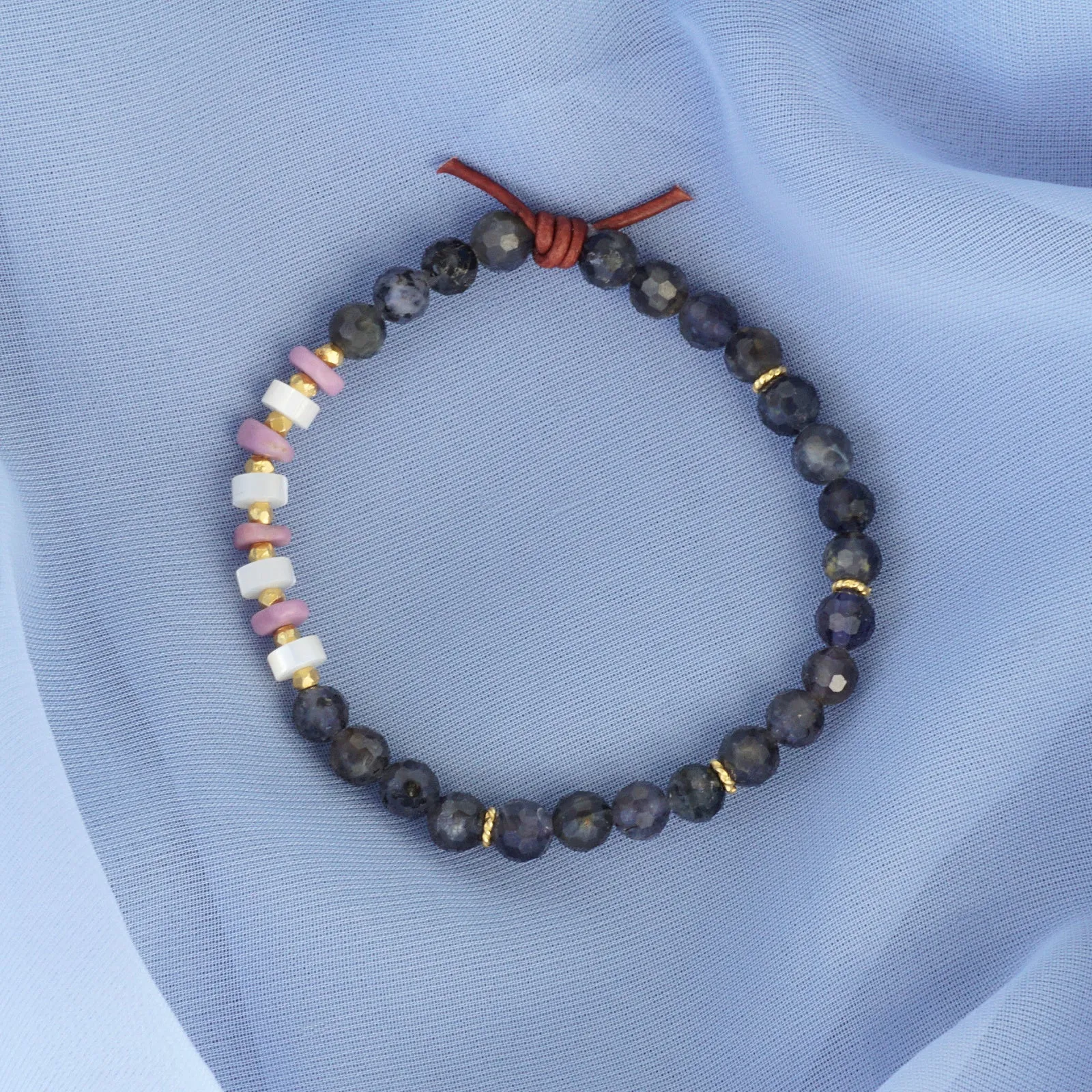 Iolite & Mother of Pearl Mini Bracelet | 2024 Holiday Exclusive