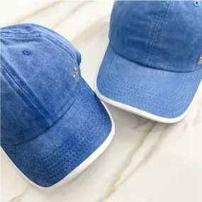 Iridescent Trim Denim Cap by Valeri