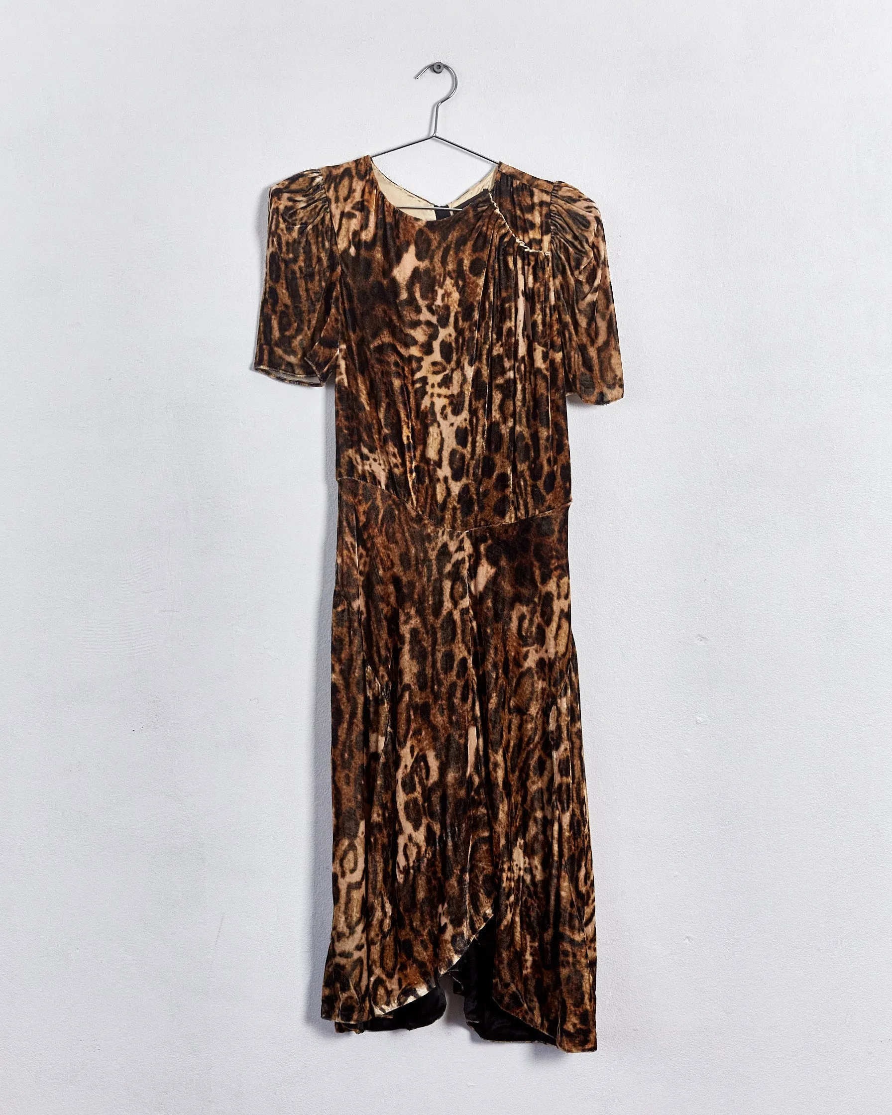 Isabel Marant 'ulia' leopard print midi dress, brown, 8