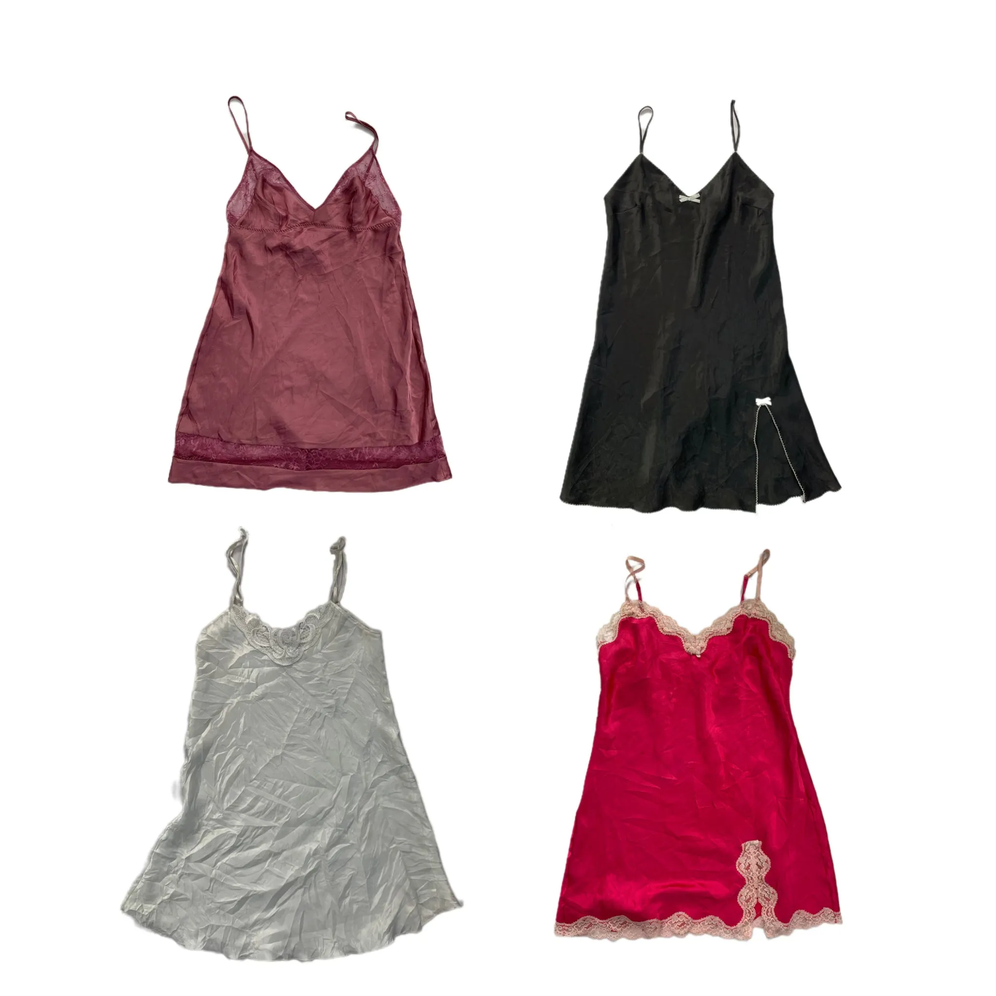 Italian x y2k silk slip dresses (NS-325)