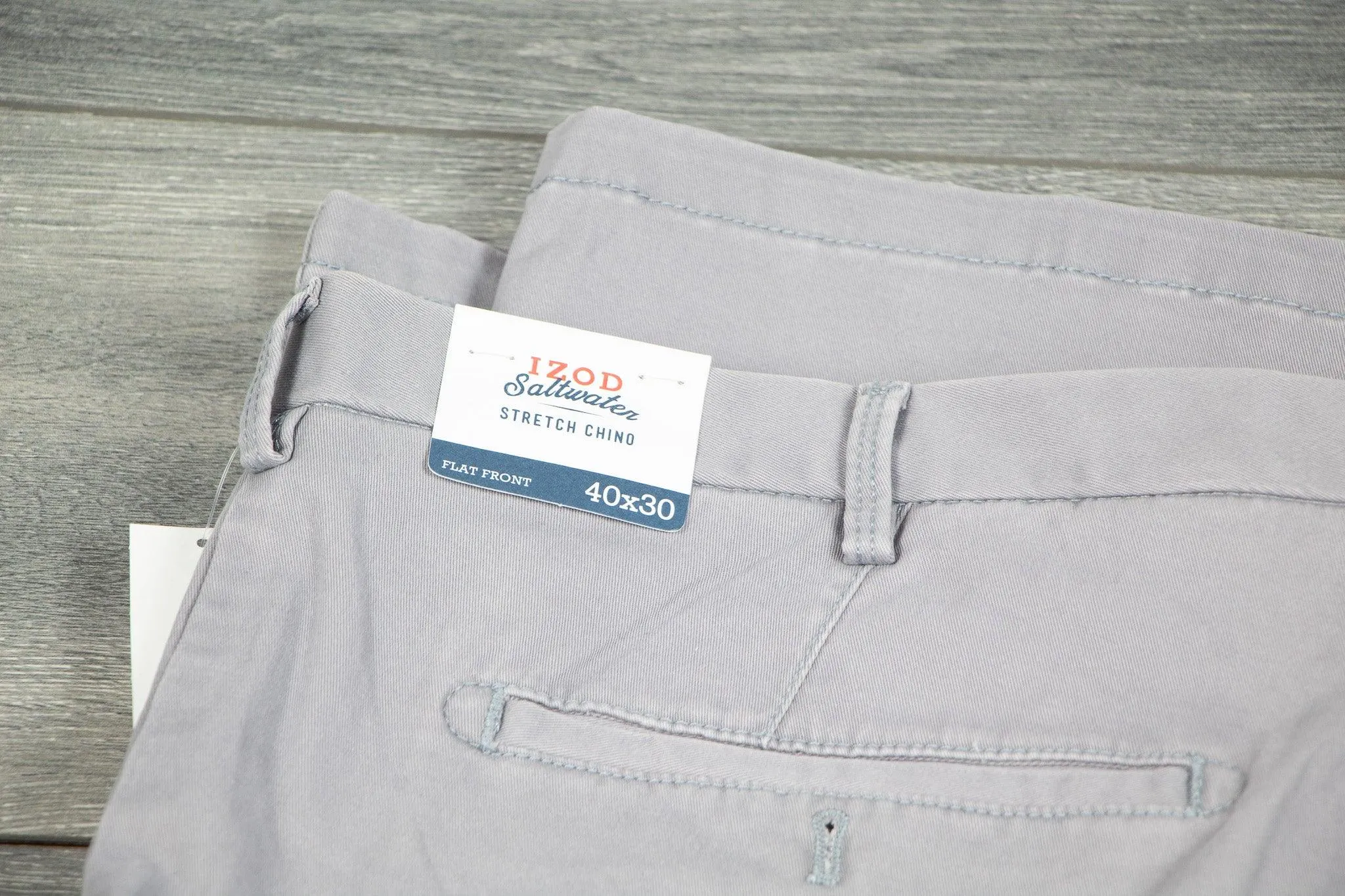 IZOD Saltwater Stretch Straight Fit Flat Front Chino Pant