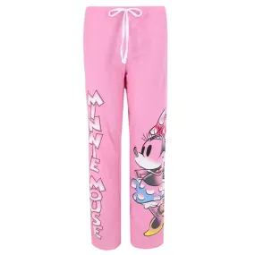 Jerry Leigh Women's Disney Minnie Mouse Open Bottom Lounge Pants