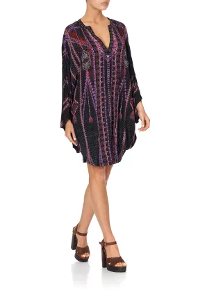 JERSEY SHORT KAFTAN WITH CURVED HEM MINA MINA