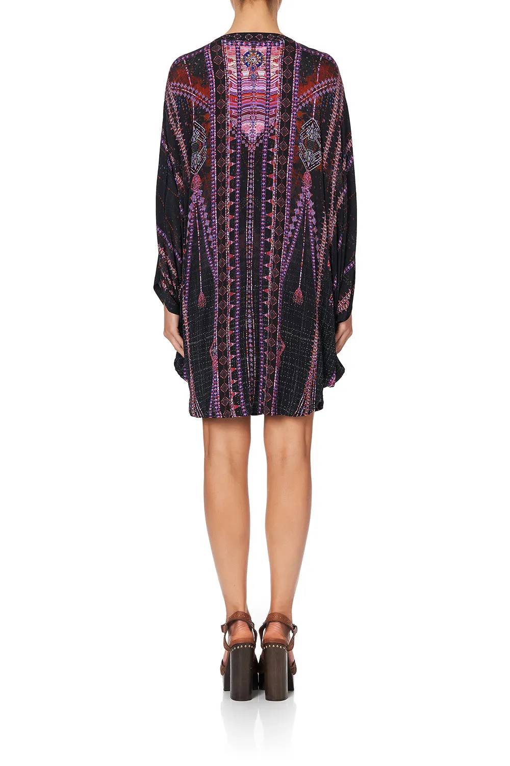 JERSEY SHORT KAFTAN WITH CURVED HEM MINA MINA