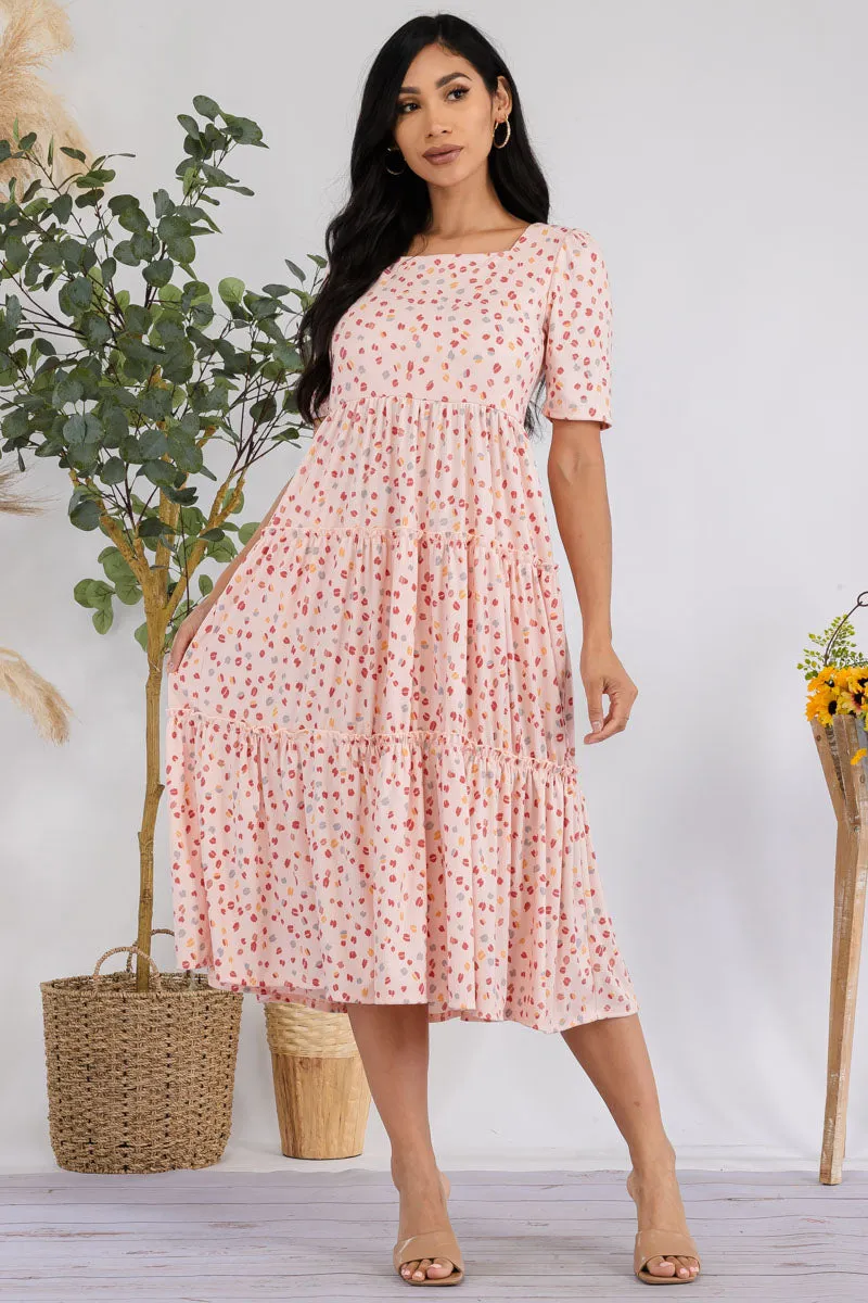 JR778X-COFFEEBEAN - Drop Waist Midi Dress