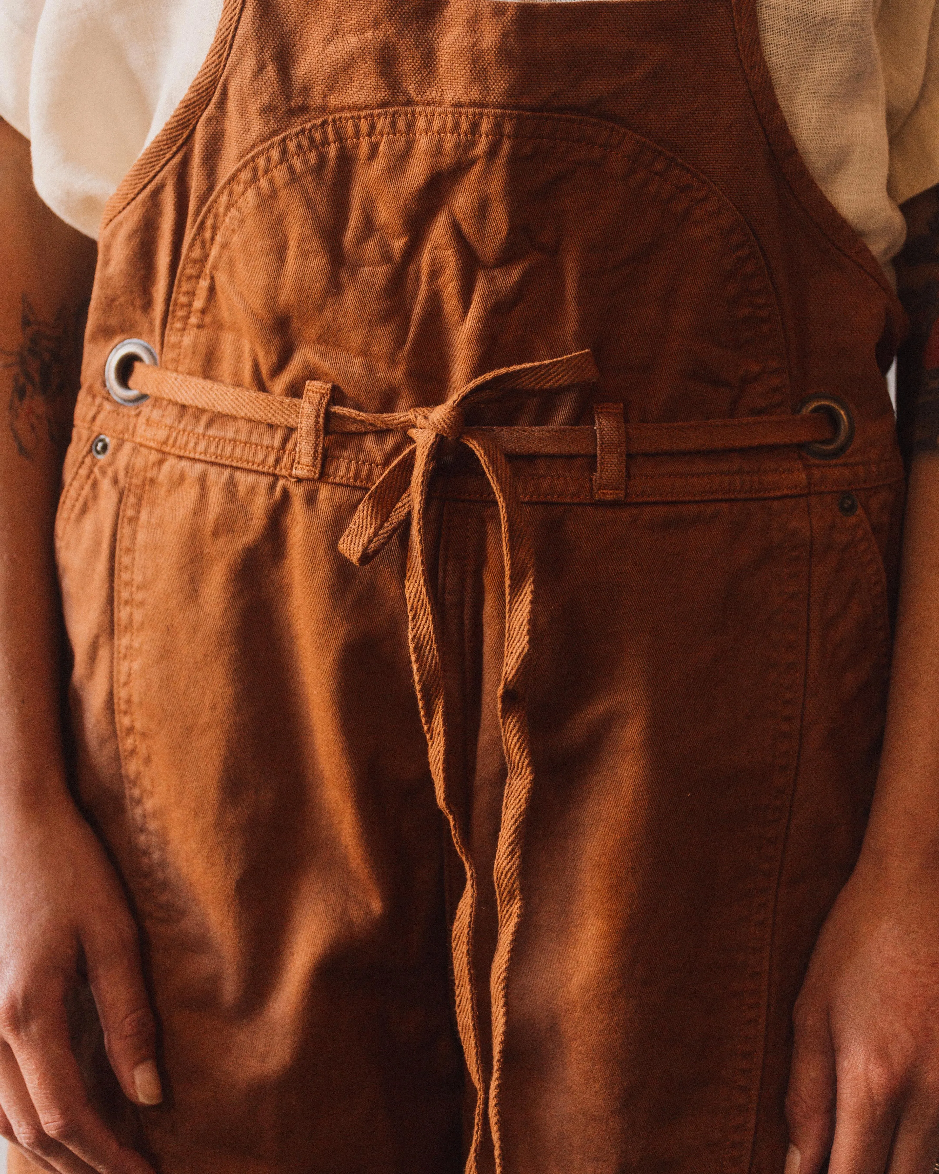 Kapital Light Canvas Welder Overall, Leather Brown