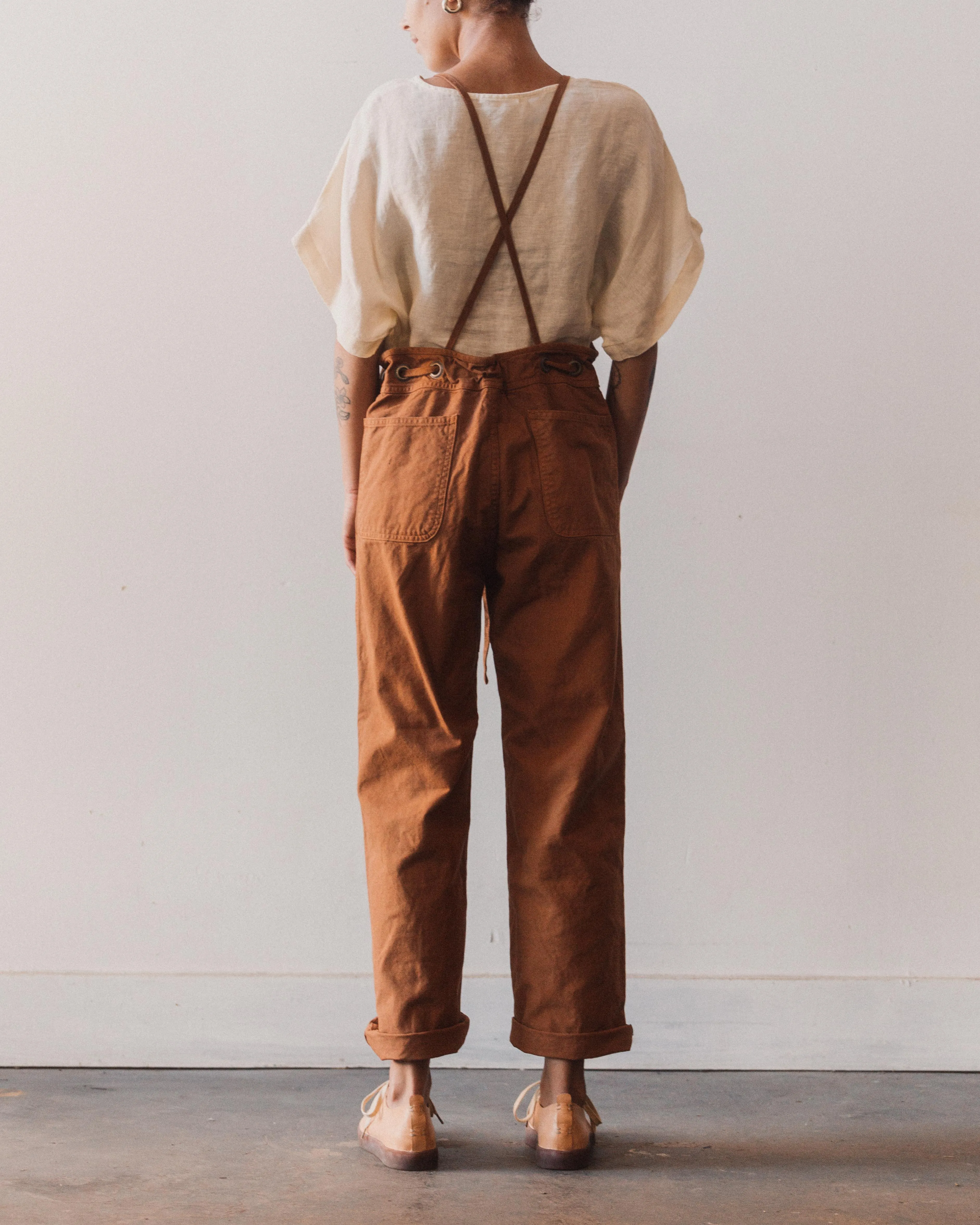 Kapital Light Canvas Welder Overall, Leather Brown