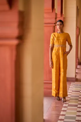 Kasundi Banarasi Silk Jumpsuit