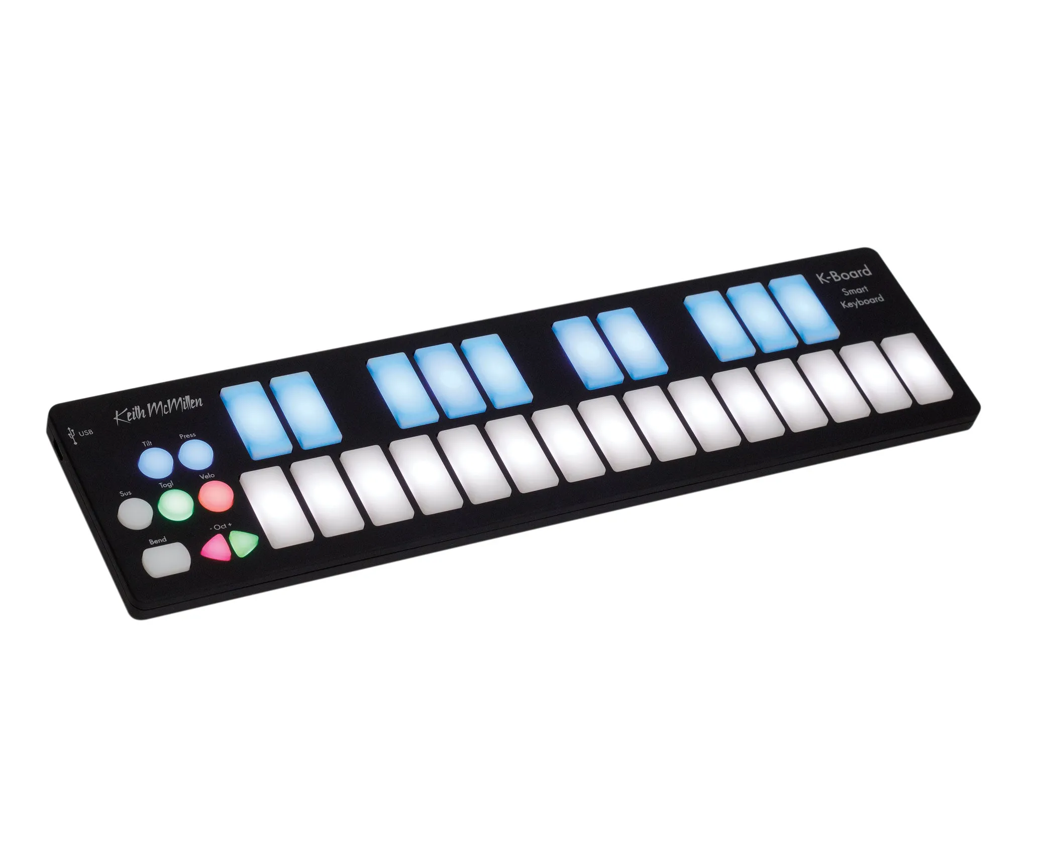 Keith McMillen Instruments K-Board 25-Key LED Keyboard Controller - USB Micro Black