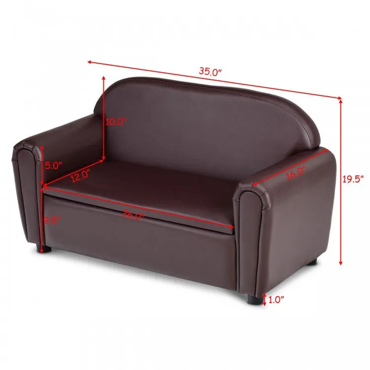 Kids Sofa Armrest Chair with Storage Function