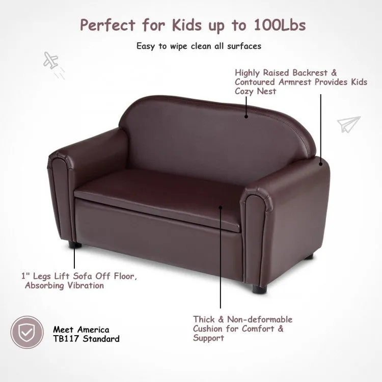 Kids Sofa Armrest Chair with Storage Function