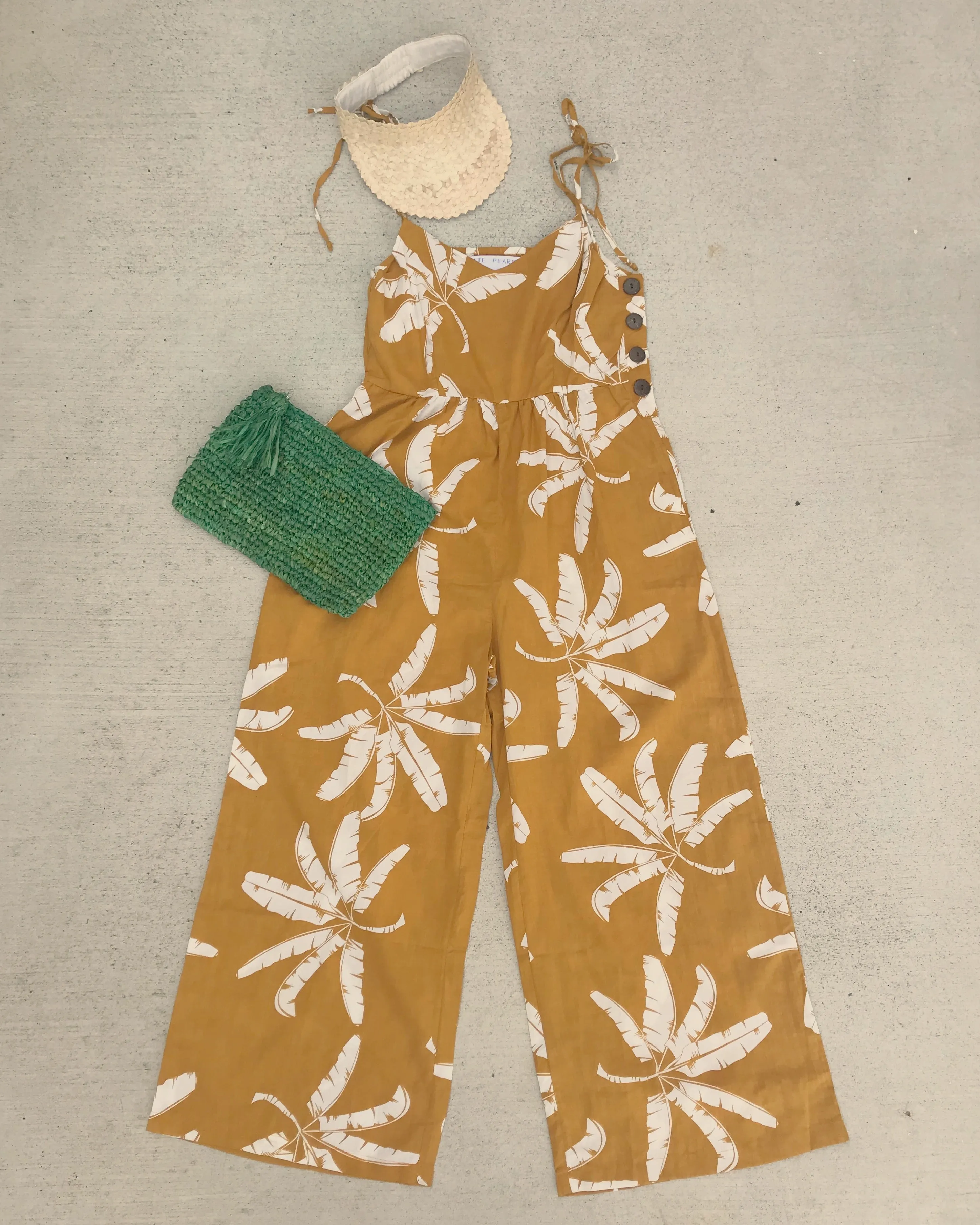 Kiri Jumpsuit - Island Gold Print