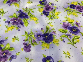 Lilac Floral - Korean Patchwork Cotton