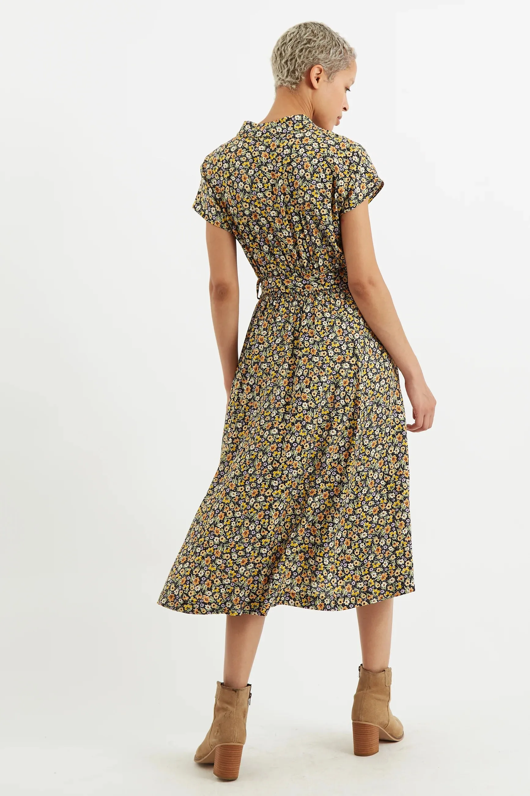 Louche Fleur Santa Fe Floral Midi Shirt Dress