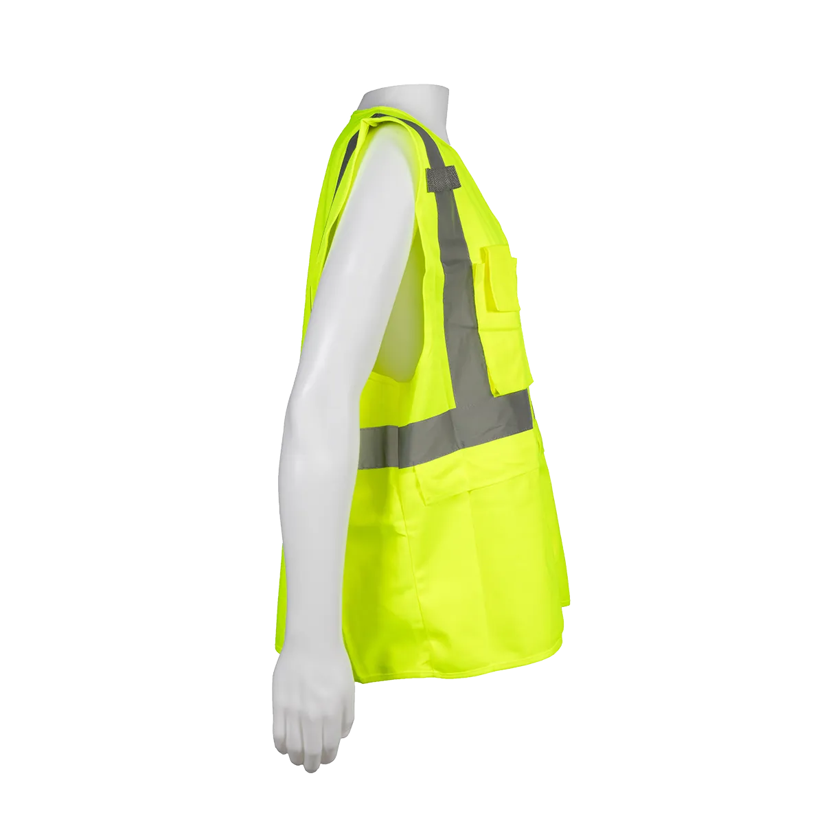 LV2-SUV ANSI Class 2 Deluxe Surveyor’s Safety Vest, Lime Solid