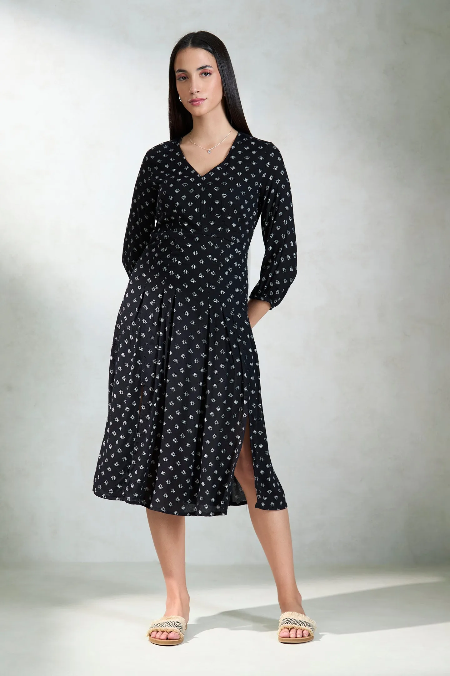 Lydia|Midi Dress With Pockets