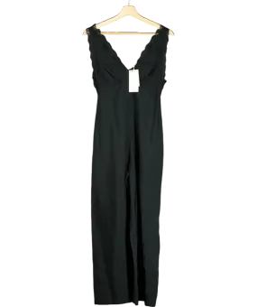 MANGO Black Lace Jumpsuit UK XS