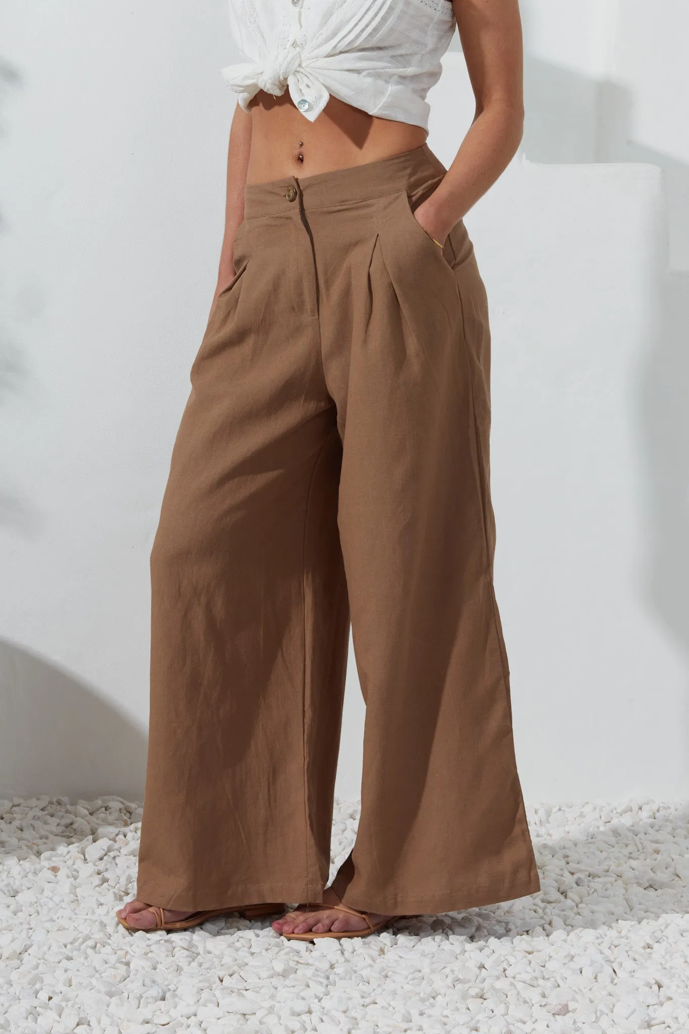 Margo Mocha Wide Leg Pants