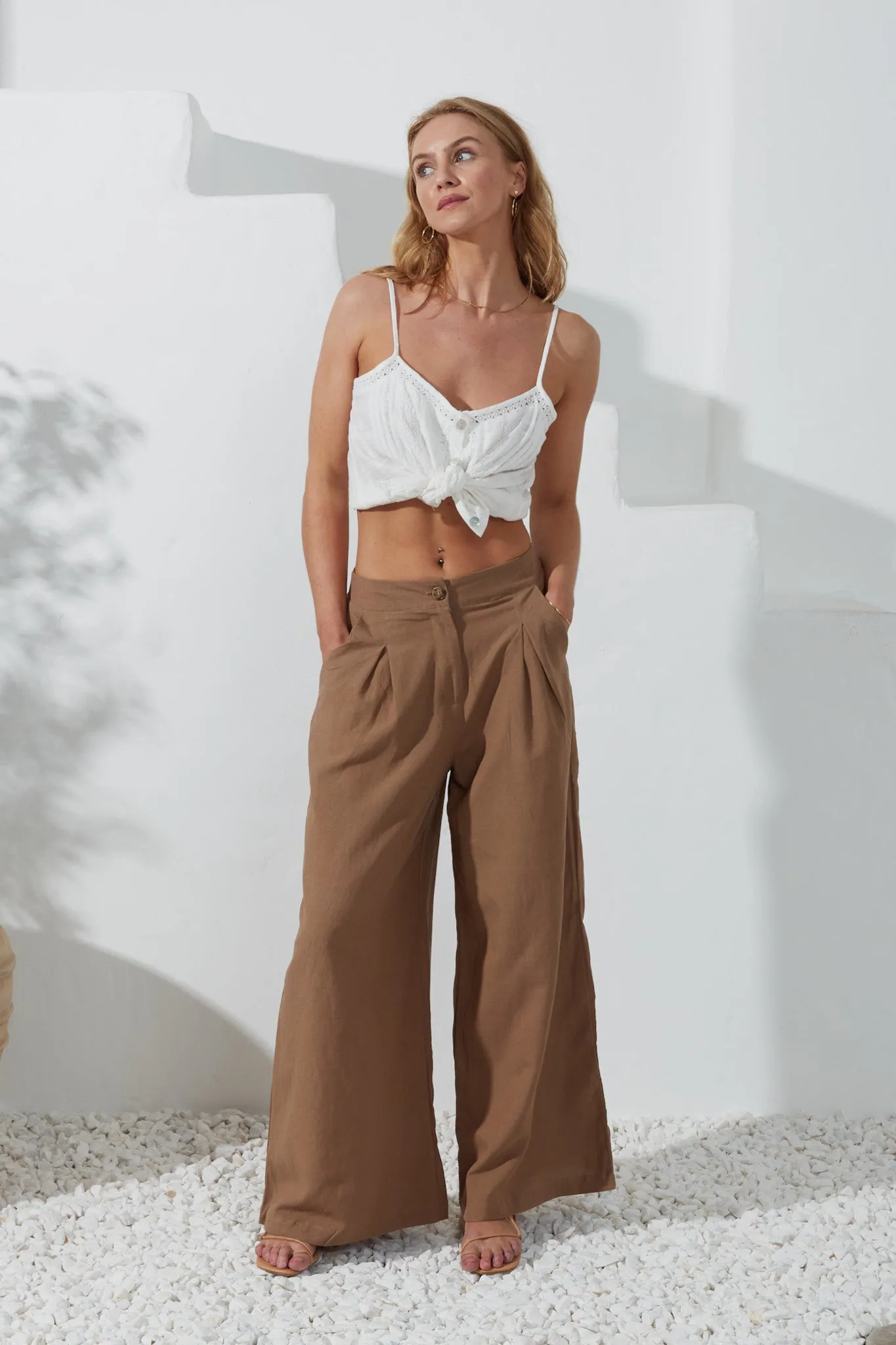 Margo Mocha Wide Leg Pants