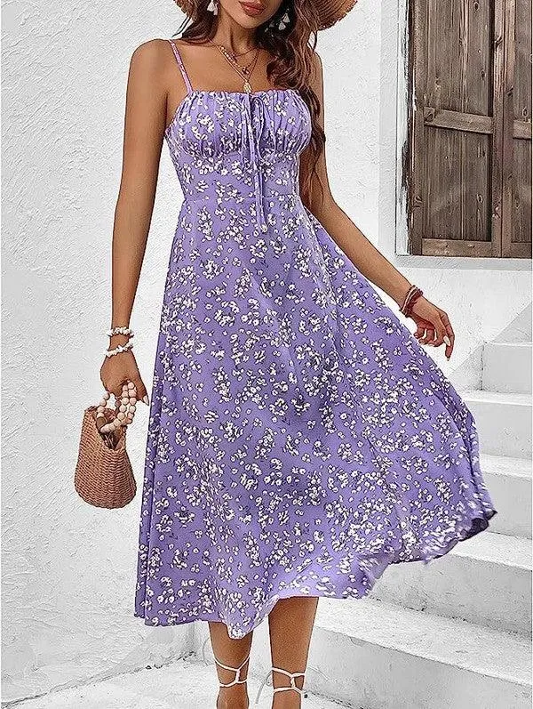 Midi Floral Print Dress