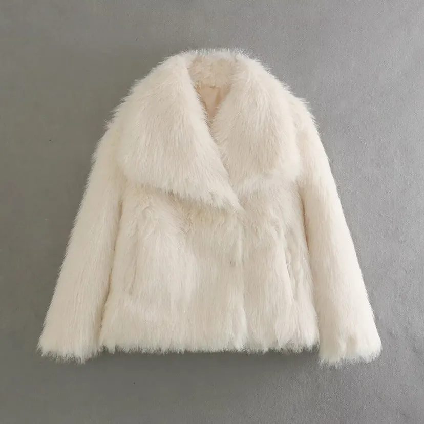 Midnight Luxe Faux Fur Jacket