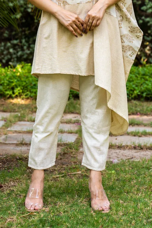 Moralfibre Kora Ankle Pants With Translucent Muslin Details