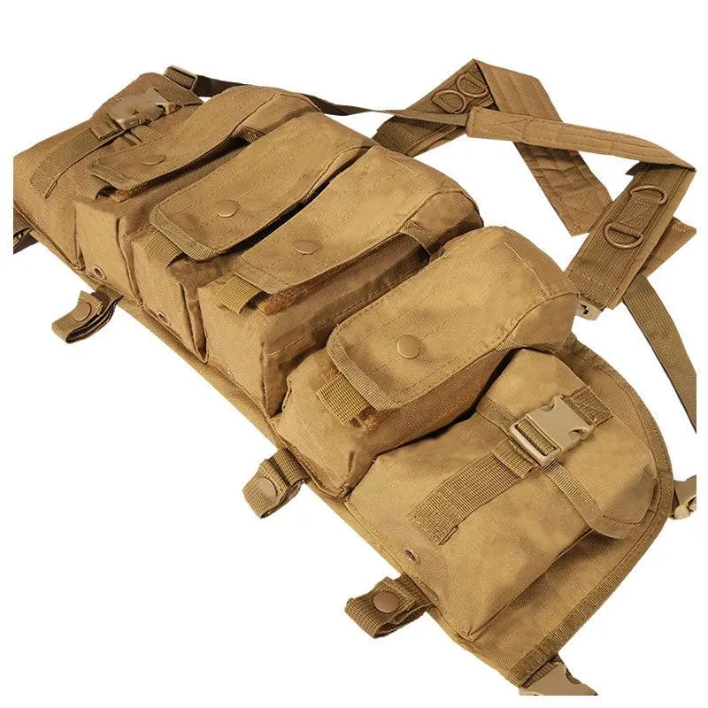 Multifunctional Outdoor Chest Tactical Vest SYF-016 BROWN