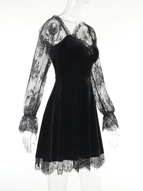 My Gothic Soul Lace Mini Dress