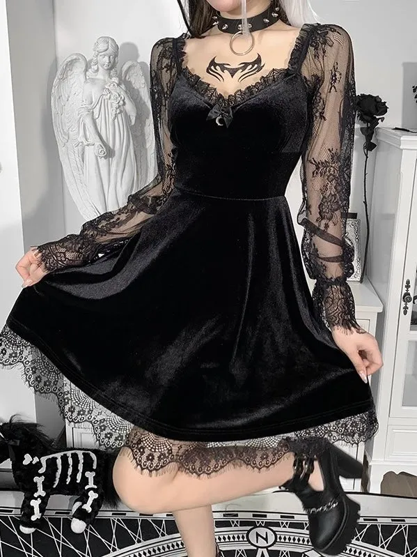 My Gothic Soul Lace Mini Dress