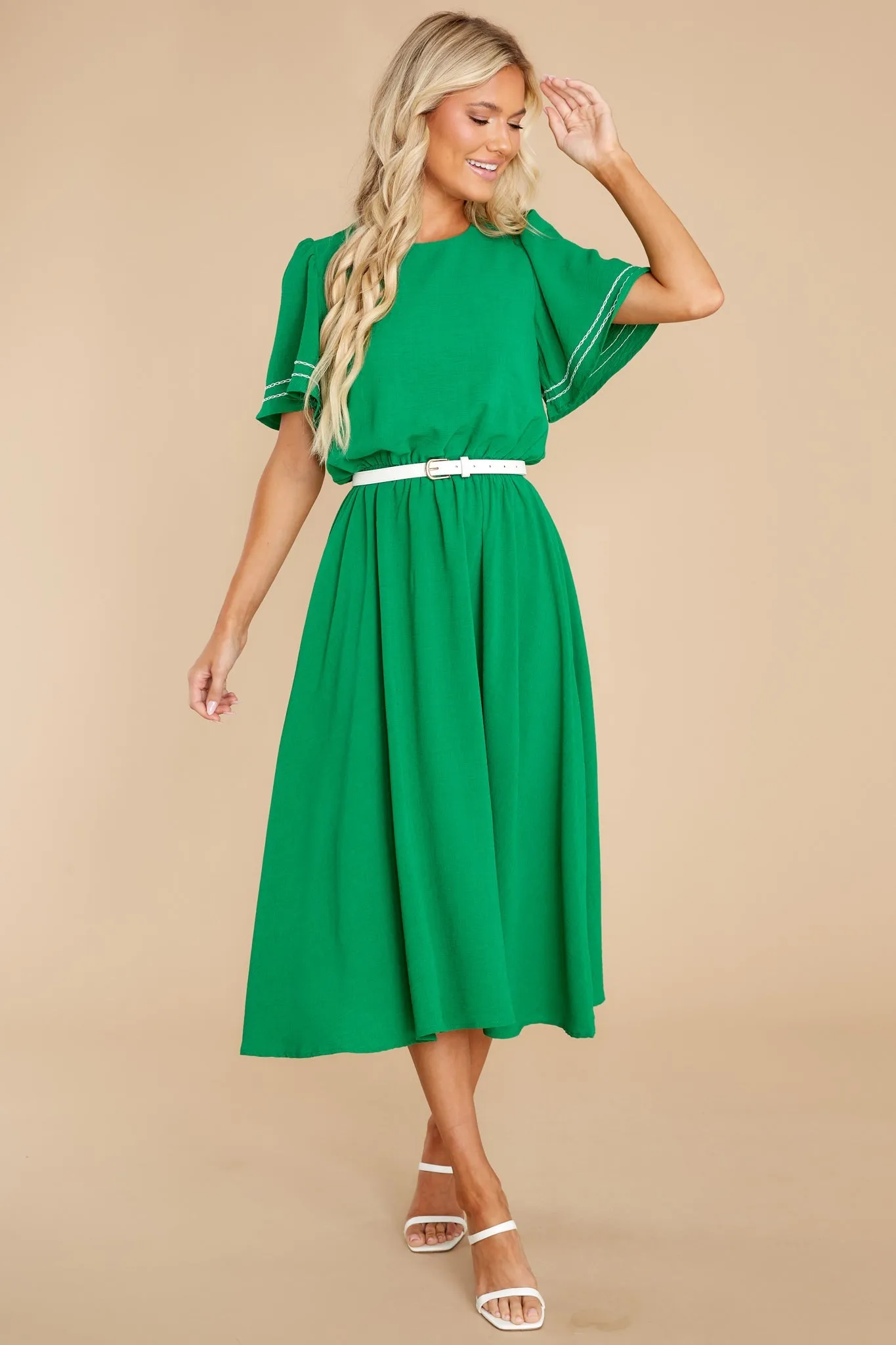 My Lucky Day Green Midi Dress