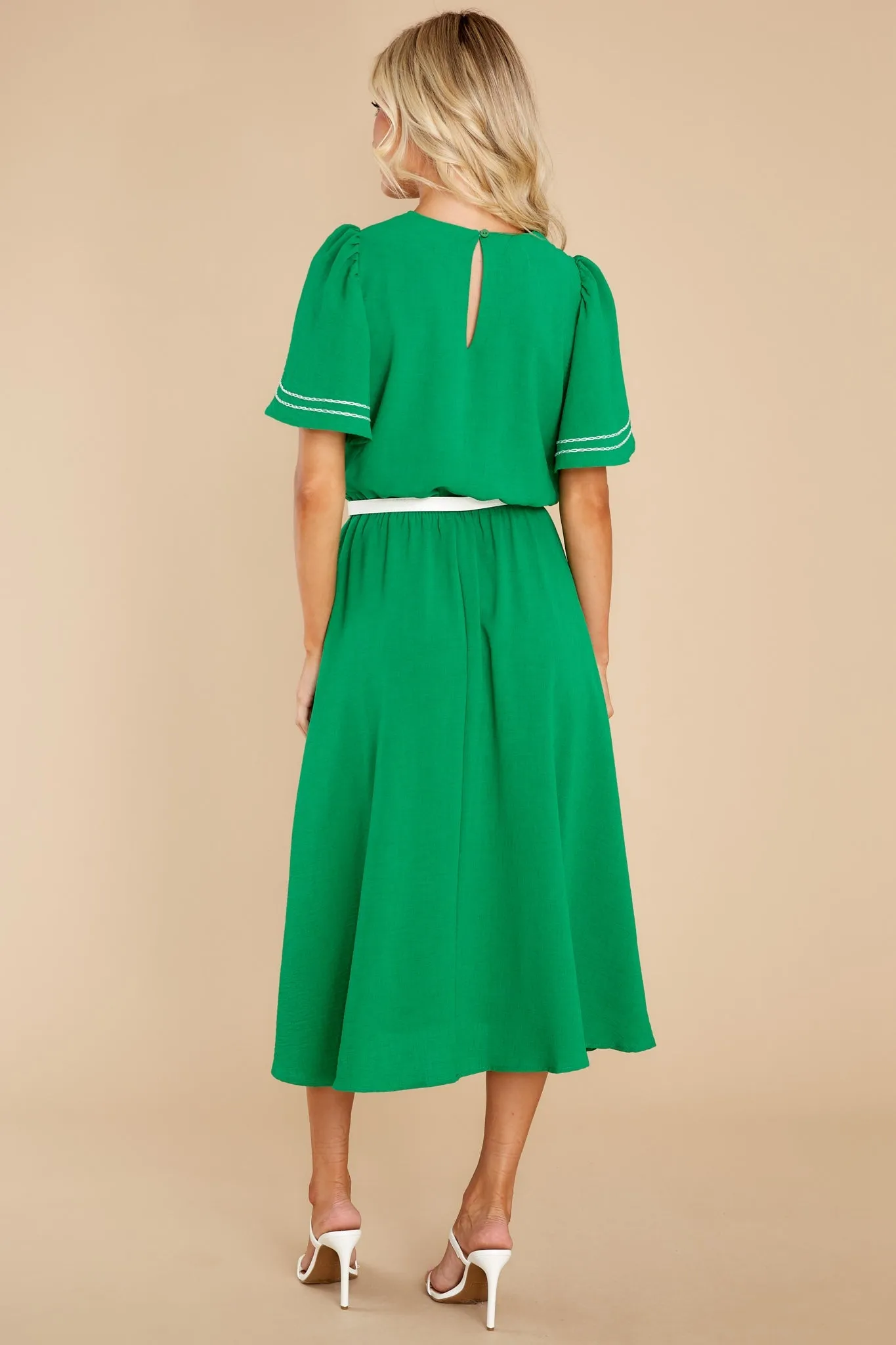 My Lucky Day Green Midi Dress