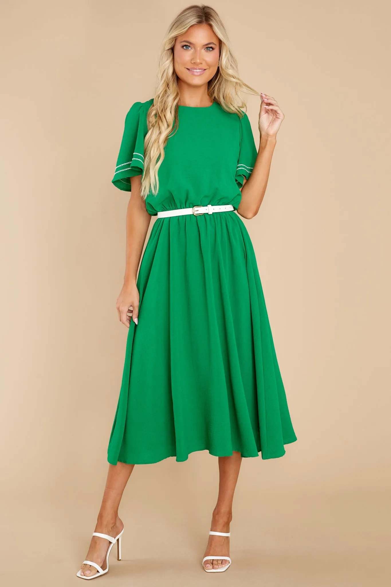 My Lucky Day Green Midi Dress