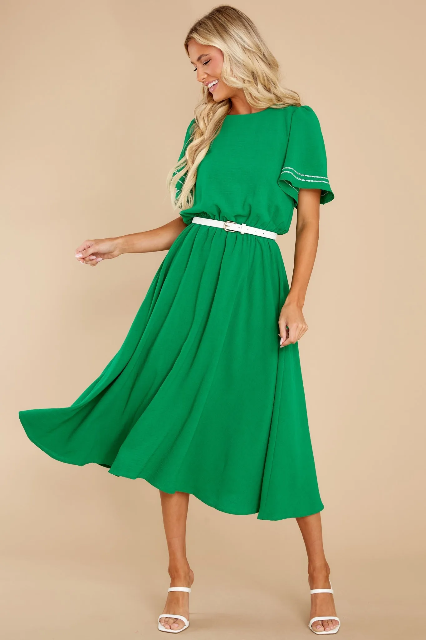 My Lucky Day Green Midi Dress