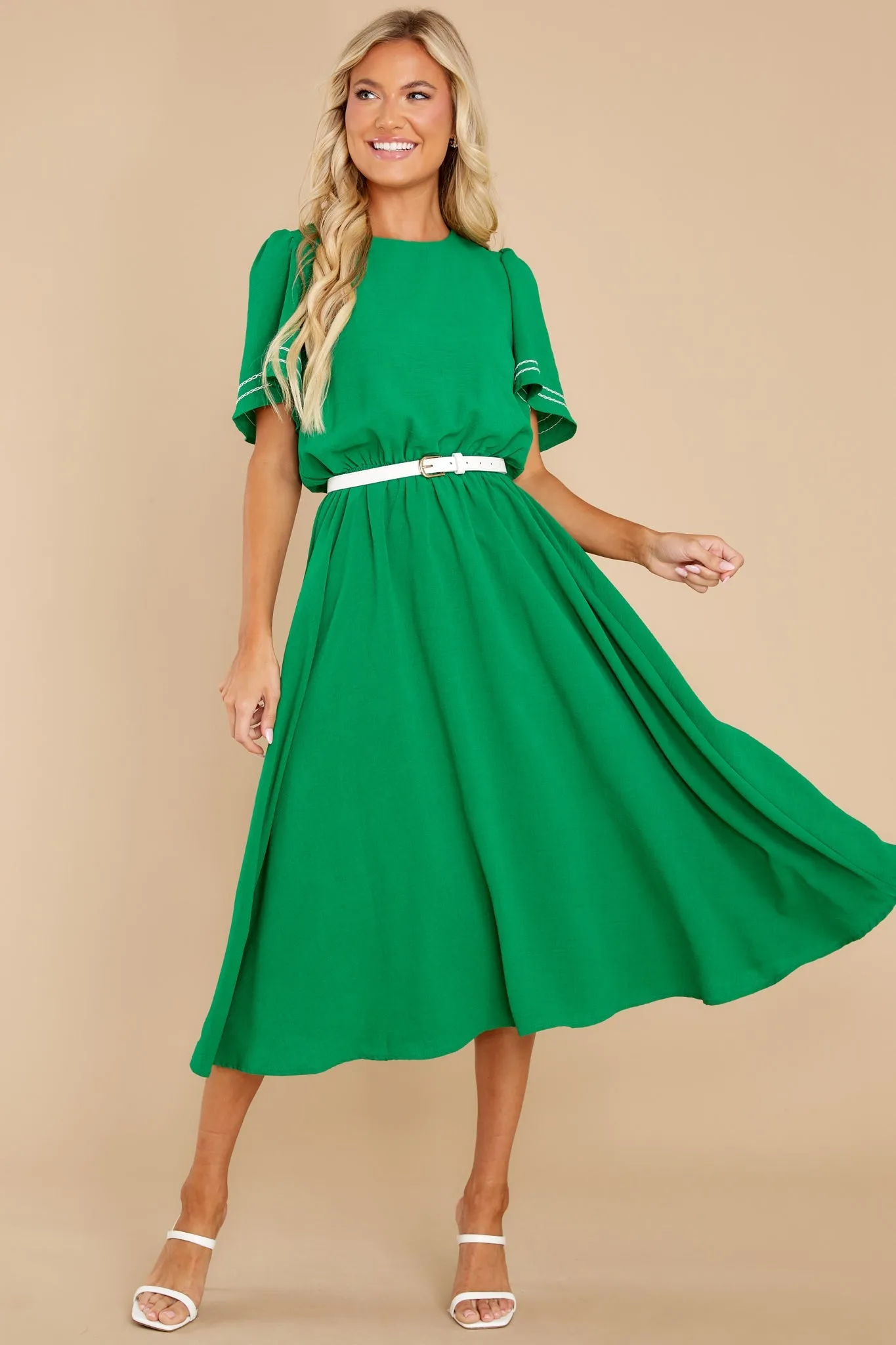 My Lucky Day Green Midi Dress